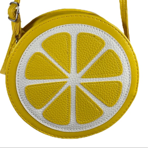 Boutique Handbags - Boutique Round Lemon Crossbody Purse - NEW